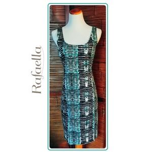 Rafaella Petite Sheath Sleeveless Print Dress 14P Excellent Condition
